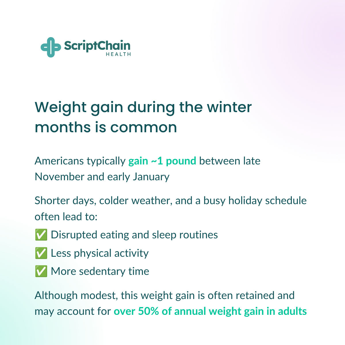 LinkedIn Winter Weight Gain, slide 2 of 6